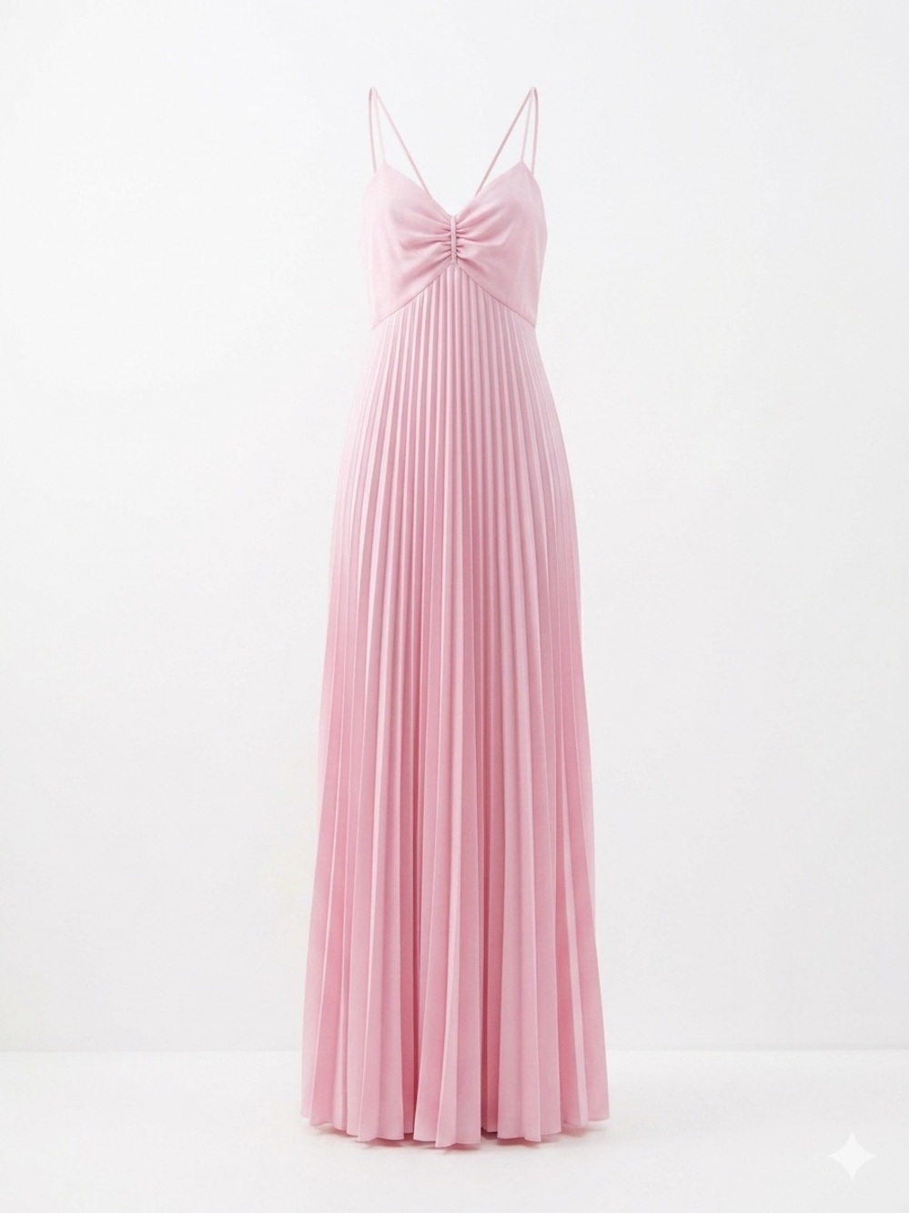 AMUR Kamari Pleated Maxi Gown Dress Rosewater Pink Size 6